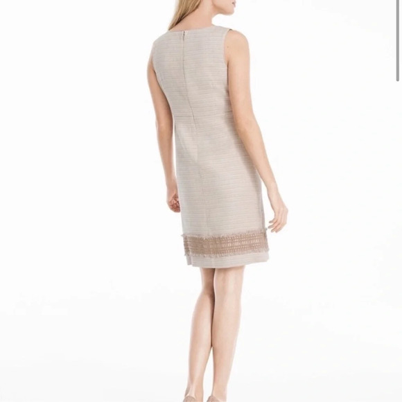 White House Black Market linen lace blend 2 piece dress jacket suit 12 - Picture 5 of 15